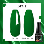 MEET ACROSS 8 Colors Mirror Gel Nail Polish Long-lasting Quick-drying Metallic Gold Silver Red Semi Permanent Varnish Nail Art