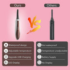 Electric Eyelash Curler Intelligent Temperature Control Digital Display with Comb Brush Head Electric Eyelash Curler Lash Comb