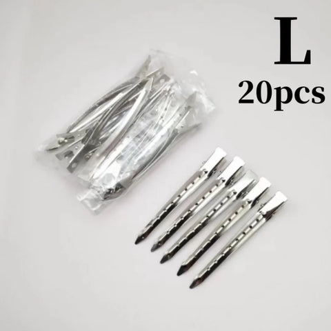 20/50pcs Salon Fixed Hair Pin Silvery Metal Styling Hair Clips No Crease Curl Duckbill Hairpins Hairdressing Tools for Women Man