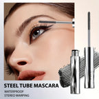Steel Tube Mascara - Volumizing & Lengthening 3D Curling Eyelash Iron Mascara,Smudge-Proof Lasting Lashes Primer Makeup Beginner