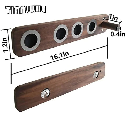 Hair Dryer Holder for Dyson, Hairdressing Organizer, Walnut Wood, Wall Mounted Rack, Bathroom Storage