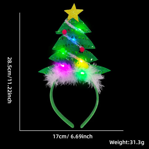 New Christmas Headwear Funny Deer Antlers Headpiece Santa Claus Hair Headband Happy New Year Merry Christmas Hair Accessories