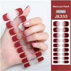 Leopard Semi-Cured Gel Nail Strips Simple Transparent Color Adhesive Long Lasting Gel Nail Stickers Harden In UV Lamp Need