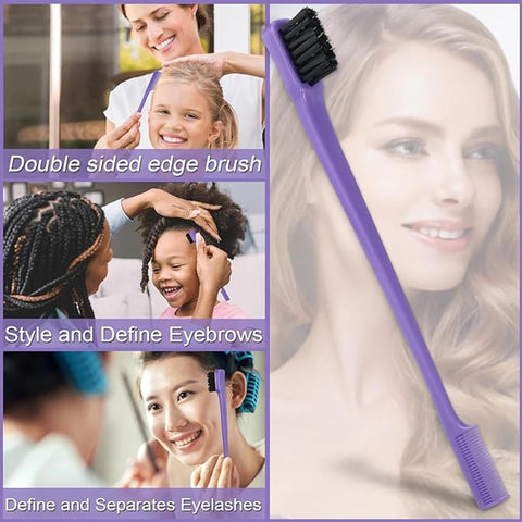 5/6 Pcs Comb Set Detangling Hair Brush Curly Hair Curved Rat Tail Comb Set Edge Hair Brush Curly Hair Brush Hair Salon Tools