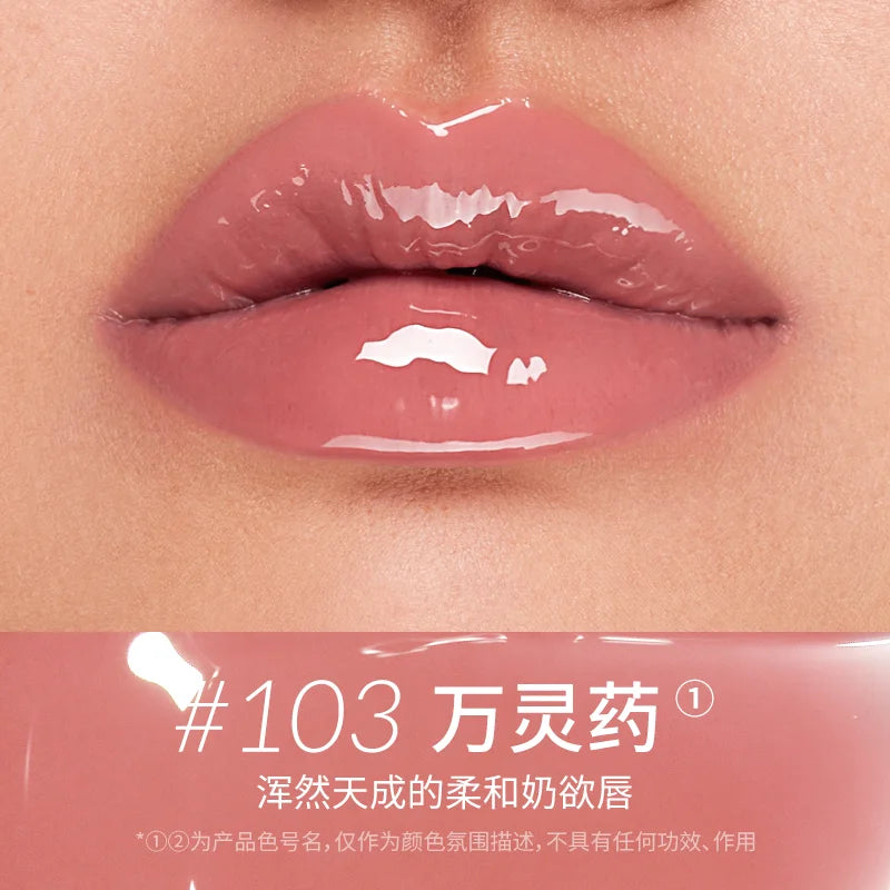 Kaleidos Lip Gloss Nude Mirror Lip Glaze Plumping Lip Oil,Hydrating Lip Stick Tinted Lip Balm Transparent Lip Care Glitter Shine