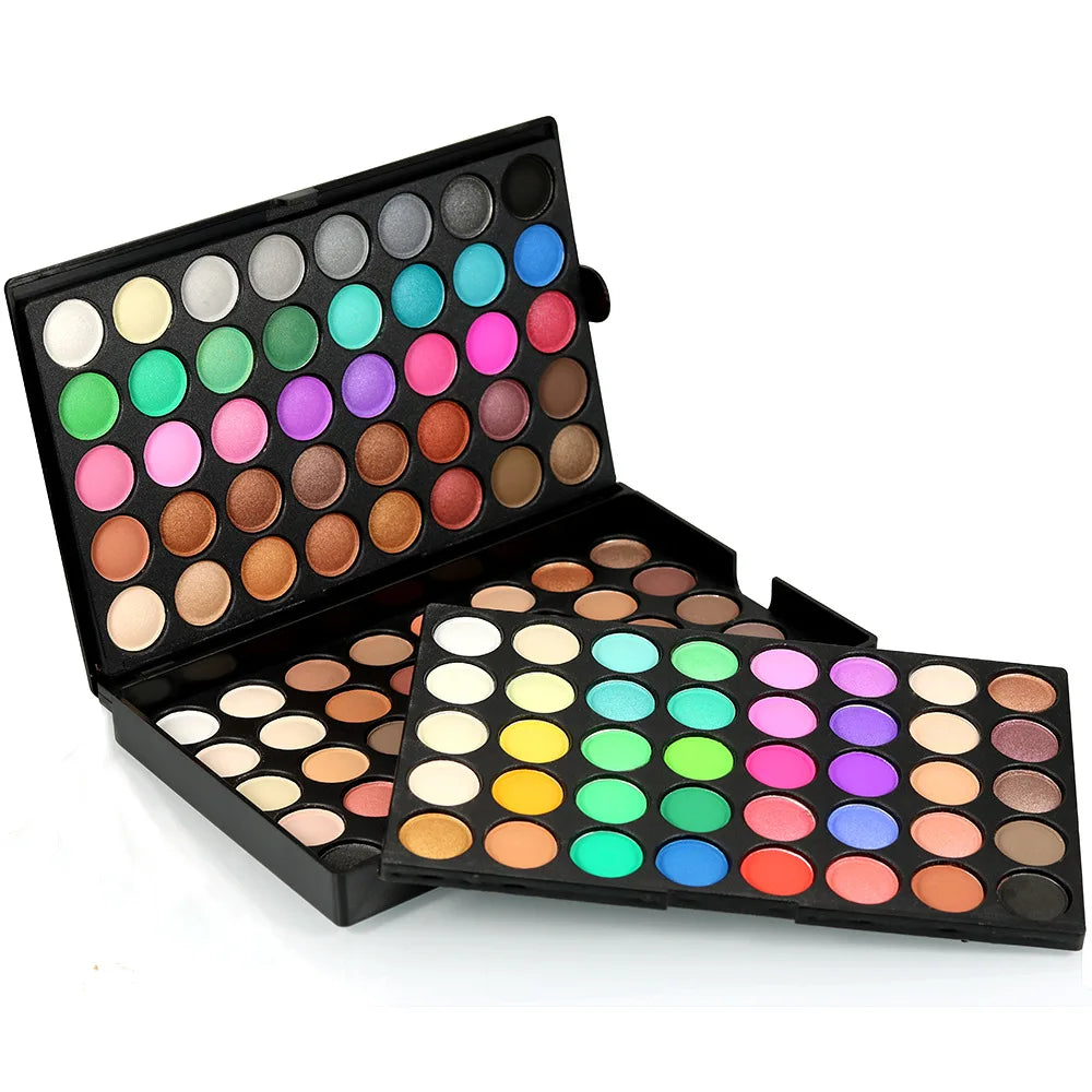 120 Colors Eyeshadow Palette Stage Cosplay Pearlescent Matte Powder Blush Eyebrow Contouring Cosmetics Kit Professional Makeup