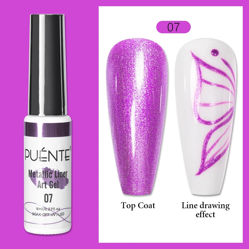 PUETNE 7.5ML Amber Moonlight Cat Magnetic Gel Nail Polish Winter Nails Jelly Glass Cat Eye Soak Off UV Semi-Permanent Varnish