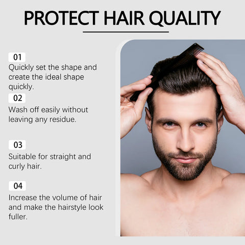 Men's Styling Wax Long Lasting Holding Cream Non Greasy Fluffy Texture Hair Oil Clay Mud Headress Salon Refreshing Hair Wax