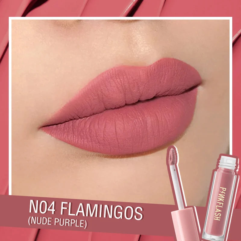 PINKFLASH Wholesale Matte Lipstick Soft Red Nude Pink Melting Lip Cream Waterproof Makeup Lipgloss Not Fade Lip Mud Lip Tint