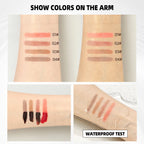 QIBEST Lipliner Peel Off Tattoo Lipgloss Waterproof Long Lasting Matte Lip Tint Brown Contour Tear-off Lip Stain Cosmetics