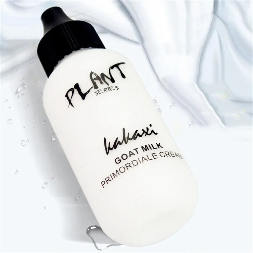 Matte Face Liquid Foundation Goat Milk Cream Natural Whitening Full Coverage Waterproof Brightening Cover Dark Circle Concealer