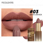 1pcs Multi-color Lipstick, Brown Lip Gloss, Waterproof and Long-lasting, Full and Charming Lips, Lip Cosmetics