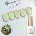 BORN PRETTY 10ml Dark Red Cat Magnetic Gel Nail Polish for Winter Nails DIY Jelly Glass Silver-Light Varnis Semi Permanent