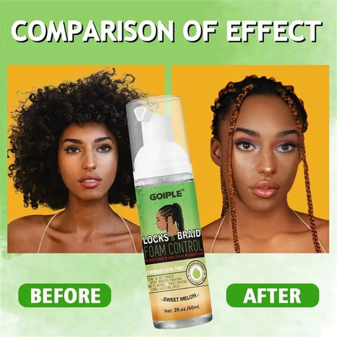 GOIPLE High Shine Braid Mousse Clean Moisturizing Foaming Product Anti-Frizz Braiding Spray for Braided Locks and Twist 6pcs/Set