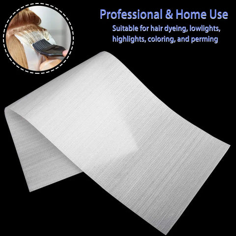100PCS Reusable Foam Hair Wraps Hair Dye Paper, Professional Hair Coloring Highlighting Strips For Salon Barber Hair Stylists
