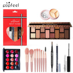 POPFEEL All-in-One Makeup Kit Gift Set with Eyeshadow Palette Foundation Lip Gloss Blush Brushes Eyeliner and More Beauty Gifts