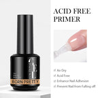 BORN PRETTY 15ml Milky Pink Rubber Base Gel Nail Polish Glitter Semi-Permanent Varnish Soak Off Self Leveling UV LED Polish