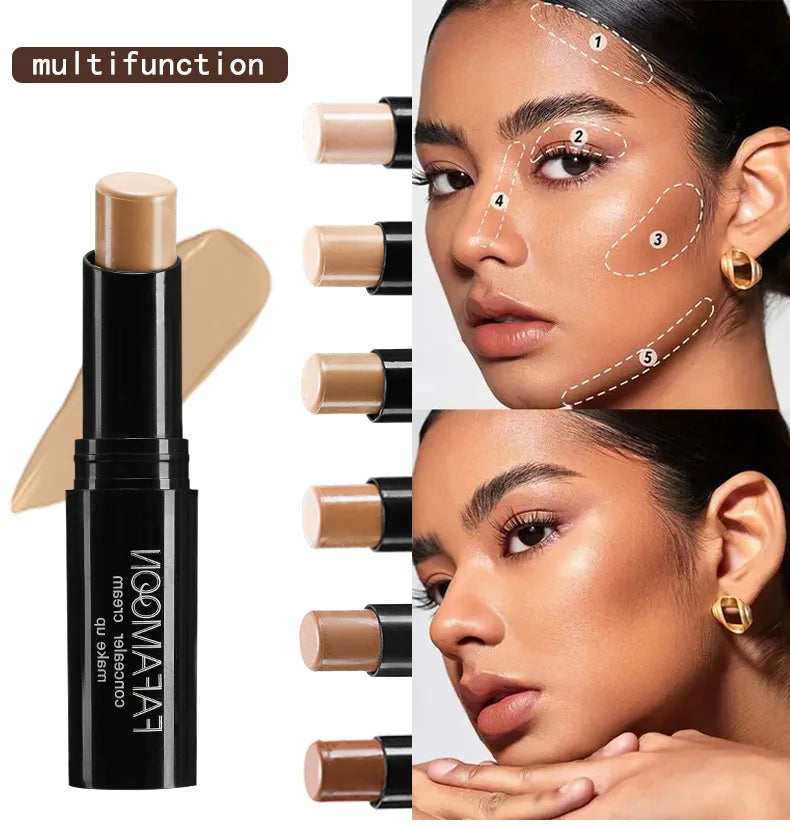 Concealer Stick Foundation Face Outline 3D Brightening Moisturizing Full Coverage Acne Dark Circle Natural Matte Concealer Cream