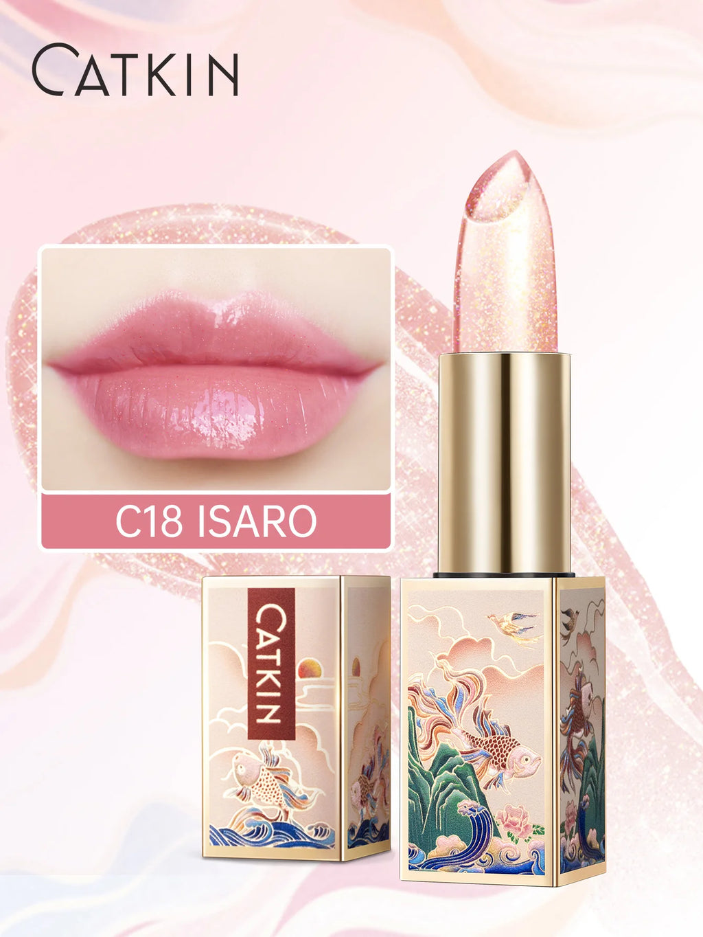 CATKIN SPARKLING LIP BALM MOONLIGHT COLOR-CHANGING LIP STICK - NEW SERIES