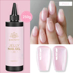BORN PRETTY 250g Light Pink Jelly Gel Nail Polish Nude Milky White Peach Translucent Color UV LED Soak Off Nail Salon Varnish