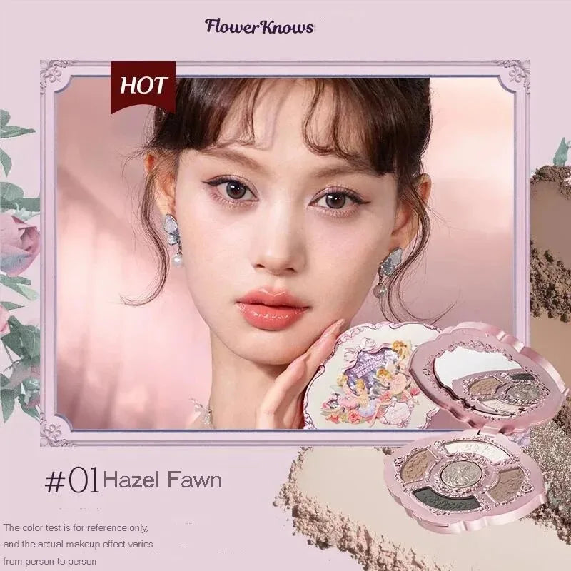 Flower Knows Makeup Swan Ballet Eyeshadow Palette Natural Nude Matte Shimmer Strawberry Cupid Glitter Pigment Eye Shadow Pallete