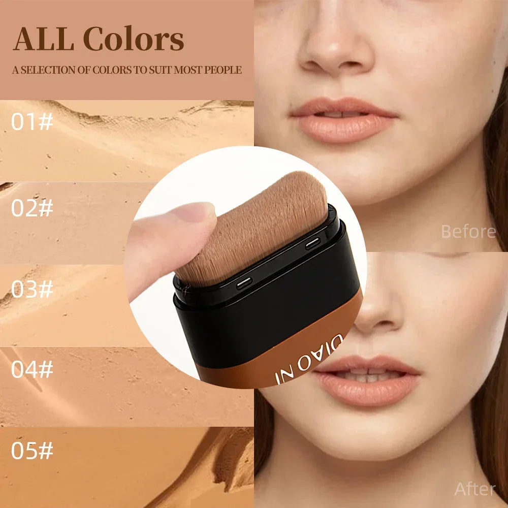 Foundation stick with brush concealer to brighten skin tone and last for a long time without makeup foundation