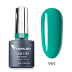 3 in 1 VENALISA  One Step Nail Gel Polish Full Coverage Gorgeous Color Soak off UV LED Nail Gel Varnish Nail Art Salon Lacquer