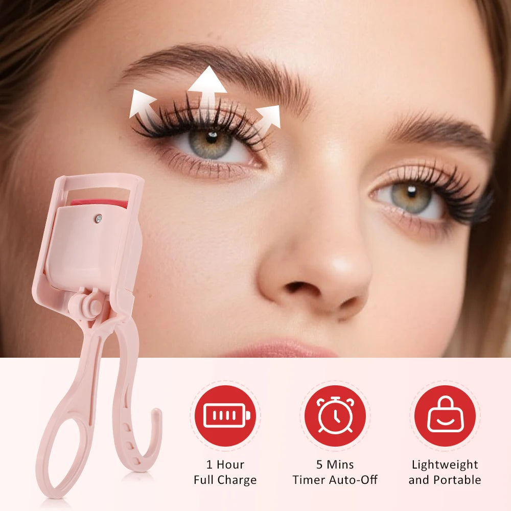 Electric Eyelash Curler Portable Design Long Lasting Styling Curler Easy To Use Heated Eyelash Curler All Day Perfect Curling