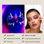 1pc Fluorescent Eyeliner Pen 12 Colors UV Waterproof Lasting Eyeliner Pen Makeup Eyeshadow Stick Face Painting Pencil Cosmetic
