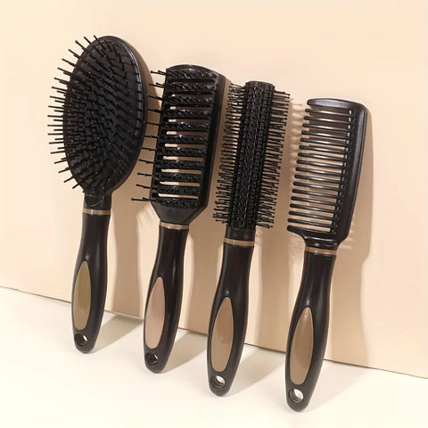 4pcs/ different styles of comb set, anti-static head massage comb, quickly create a perfect hair at home/travel essential