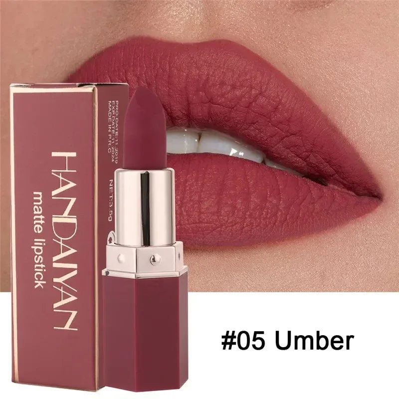 Matte Velvet Lipstick Waterproof Lasting Purple Tint Lip Gloss Non Stick Cup Moisturize Lipstick Not Fading Luxury Lips Makeup