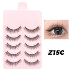 5 Pairs Soft Strip Lashes Manga Makeup Korean Natural False Eyelashes DINGSEN Natural Lashes Sleeve Anime Daily Eyelashes