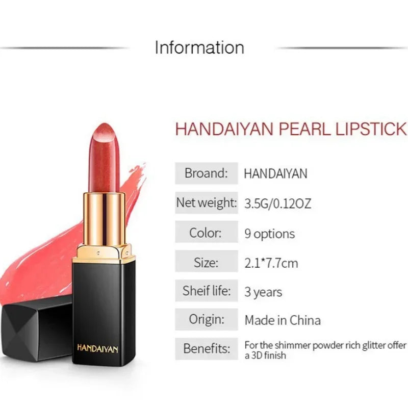 Mermaid Maggie Lipstick 9 Colors Long Lasting Shiny Metallic Lipsticks Pearls Changing Warm Gold Plated Women Lip Cosmetics