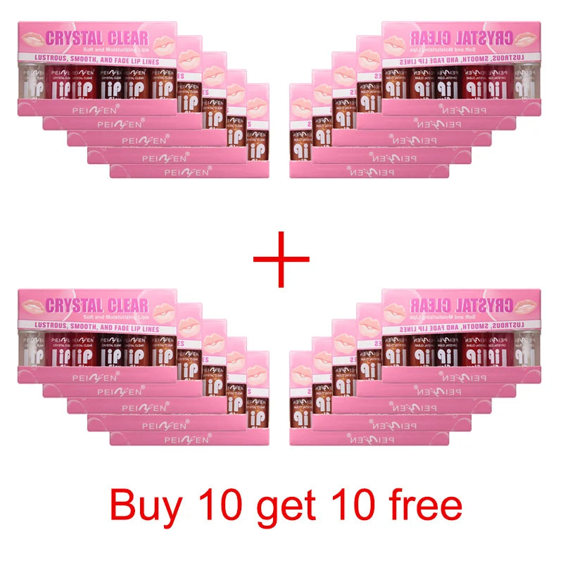6pcs Moisturizing Lip Gloss Transparent Lip Oil Hydrating Lip Glaze Lip Plumper Hydrating Make Up Liquid Lipstick Lips Cosmetics