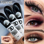 1/2/3PCS 7D Fiber Mascara Set Waterproof Durable Curling Mascara Sweatproof Anti-smudge Slimming Base Mascara for all skin types