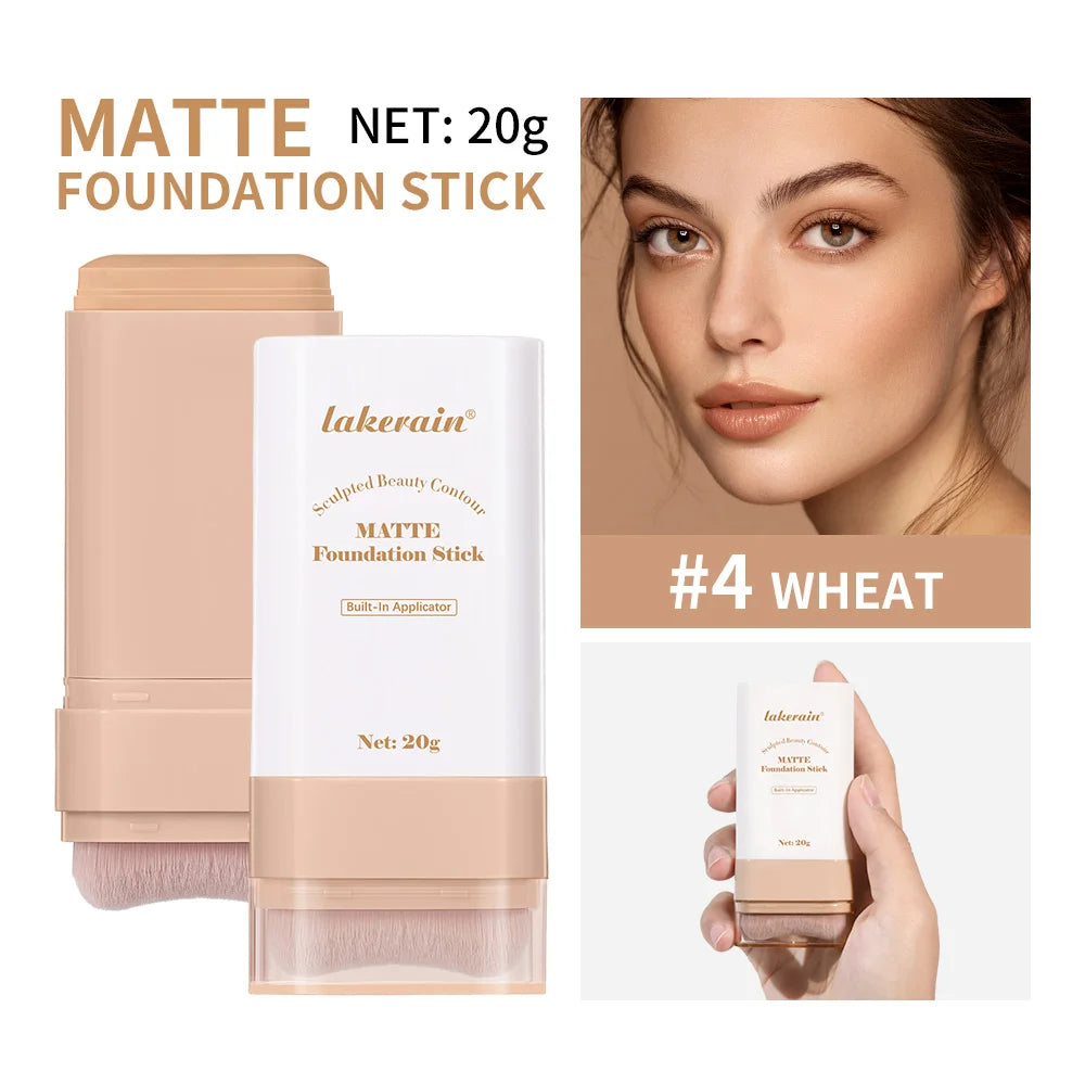 Concealing Foundation Stick 5 Shades With Built-In Brush Brighten Lightweight And Waterproof Formula Face Contour Stick Makeup