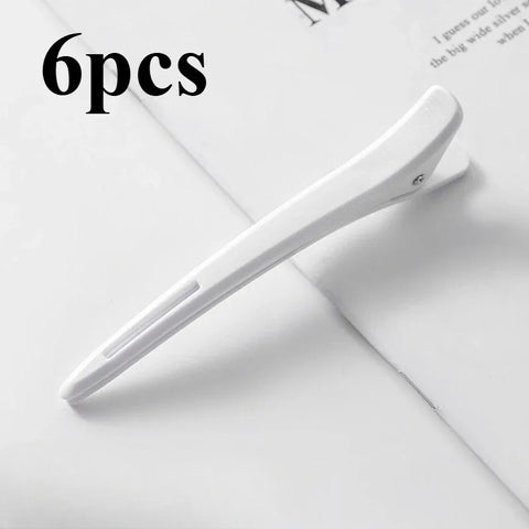 6pcs Non-Slip  Font Hair Clips | Professional Salon and Home Hair Styling Division, Silicone Tape, Suitable for Hairdressers