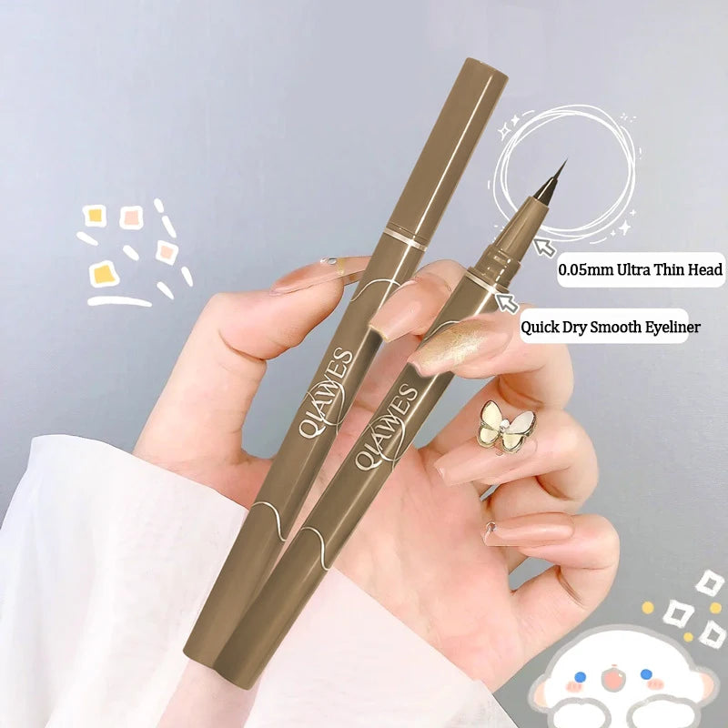 Waterproof Liquid Eyeliner Eyebrow Easy To Color Sweat-proof Eyebrow Pen 0.05MM Ultra Thin Head Eye Liner Eyelash Eye Makeup
