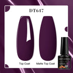MEET ACROSS 8 Colors Mirror Gel Nail Polish Long-lasting Quick-drying Metallic Gold Silver Red Semi Permanent Varnish Nail Art