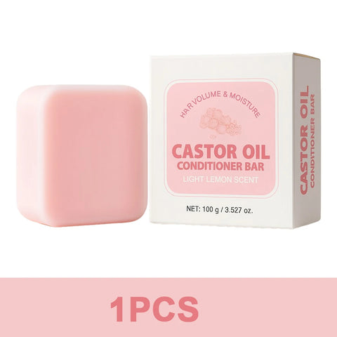 100g Castor Oil Conditioner Bar Anti-frizz Nourishing & Soothing Oil Control Conditioner for All Hair Types Hair Moisturizing