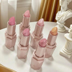 Diamond Glitter Lipstick Long Lasting Waterproof Moisturizing Highly Pigmented Metallic Shine Pearlescent Non Stick Cup Lipstick