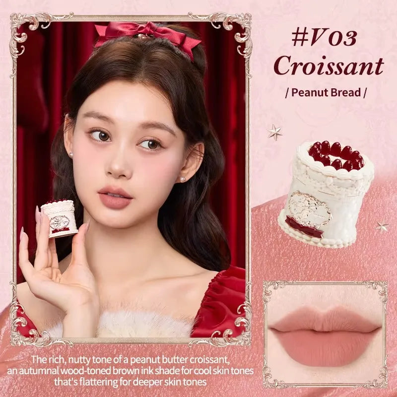 Flowerknows Strawberry Cupid Lipstick Cake Matte Velvet Lipgloss Lip Mud Makeup Korean Flower Know Lip Cream For Girls&Women