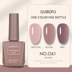 1pc 15ml Milky Jelly Nude Gel Nail Polish Transparent Colors Sheer White Pink Gel Nail Kit For Salon 68 Color