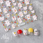 3D Nail Art Stickers  Translucence Moon/Star/Cloud Ultra-thin Nail Decals 3d Self-Adhesive White Cloud Moon Star Kawaii Sliders
