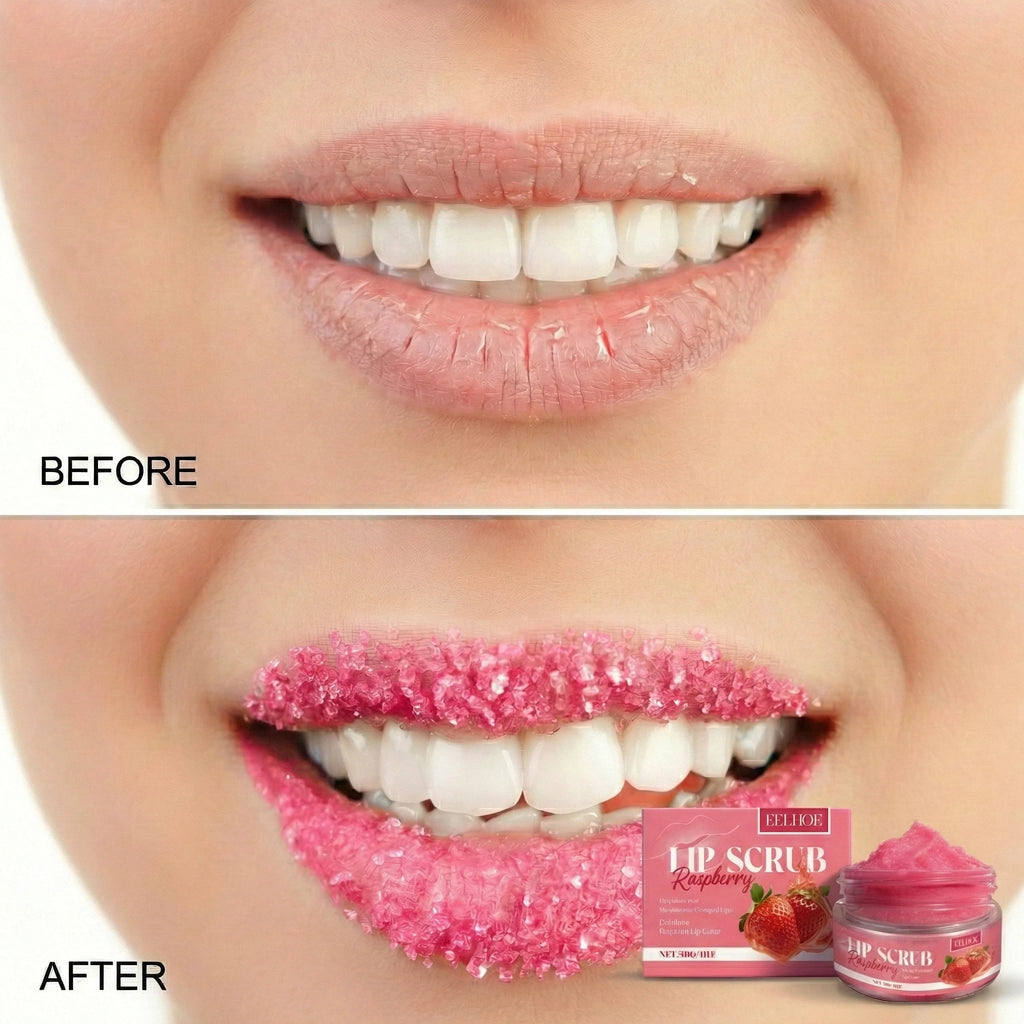 Strawberry Lip Scrub Exfoliating Preventing Drying Cracking Improve Dullness Remove Dead Skin Moisturizing Brightening Lip Care