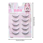 Strips False Eyelashes Full Strip Hard Stem Baby Straight Fish Tail fake eyelash Natural lashes for Double Eyelid Cosplay
