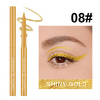 1Pc Ultra-fine Matte Smooth Waterproof Green Purple Eyeliner Gel Pencil Pearlescent White Eyeliner Easy Wear Eyeliner Pen Makeup
