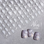 3D Nail Art Stickers  Translucence Moon/Star/Cloud Ultra-thin Nail Decals 3d Self-Adhesive White Cloud Moon Star Kawaii Sliders