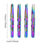 Professional Tweezers for Eyebrows & Beards Stainless Steel Precision Tweezers with Ergonomic Handle Eyebrow Clip