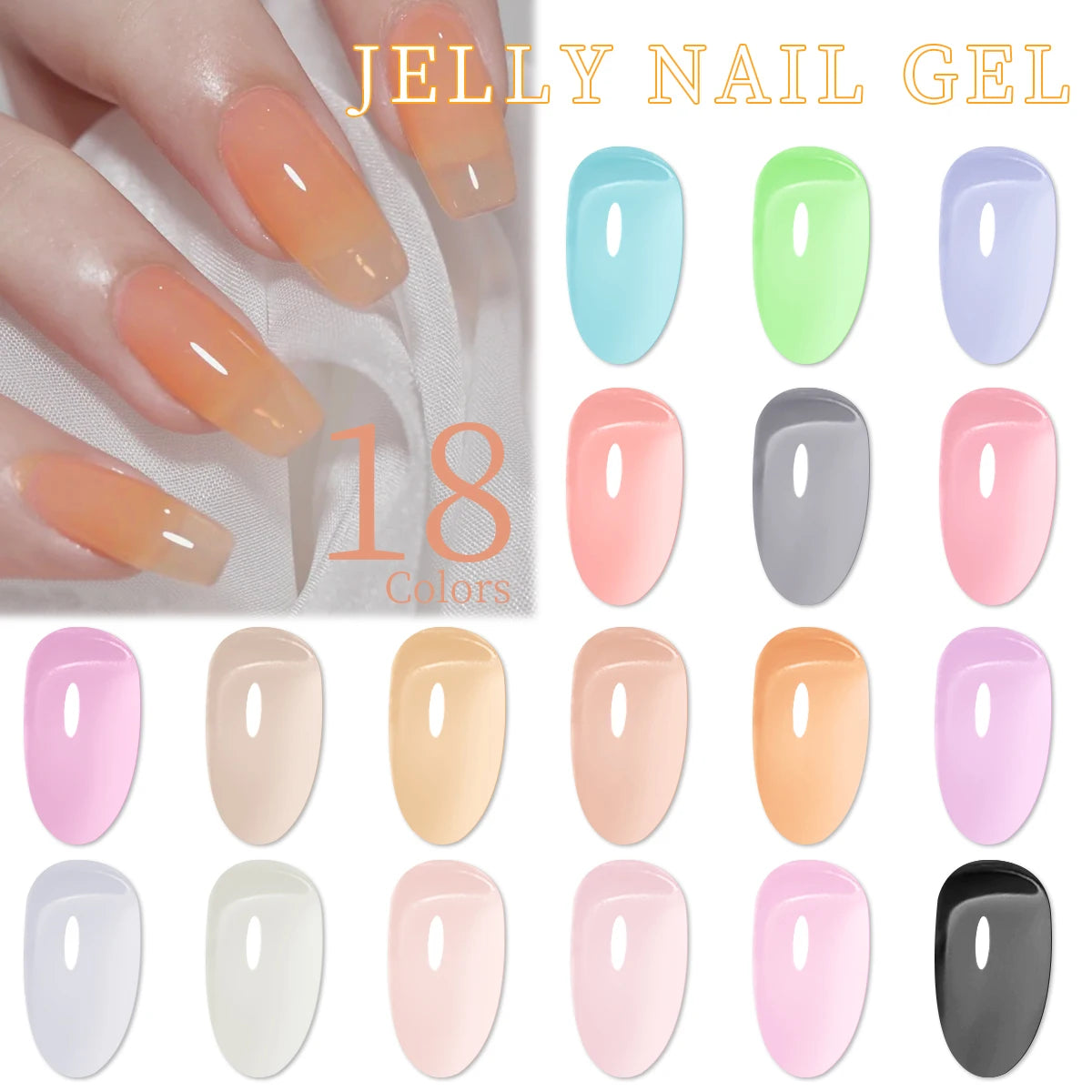 FTMY 7ML Jelly Gel Nail Polish Candy Color Gel Polish Long Lasting Nail Gel For Nail Salon - Multicolor Optional